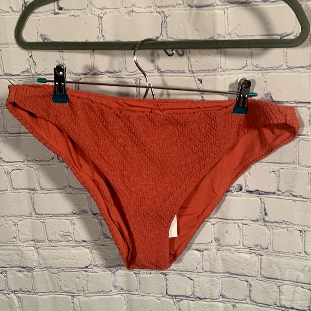 Andie Swim Womens Cheeky Bikini Bottom in Textured Pink Size XL NWT Vacation
